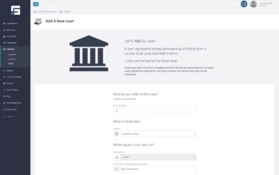 Input the details of the loan when adding it into STRATAFOLIO