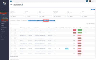 Navigate to Rent Collection Page under Operations and select the Rent Roll button