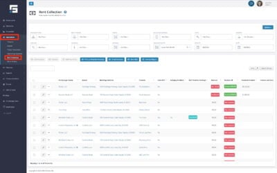 Navigate to the Rent Collection Index Page through Operations from the left-side navigation menu