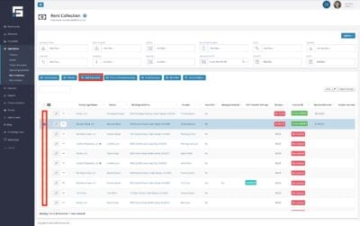 Select the checkbox next to the tenant and select the button to Add Payments