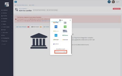 If you cannot locate the institution scroll to the bottom and select the option to link manually with account numbers