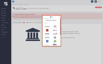 Locate your institution from the list of options
