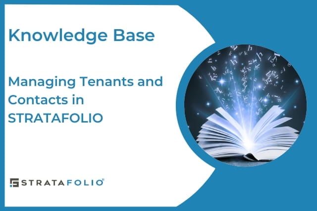 Managing Tenants and Contacts in STRATAFOLIO-kb