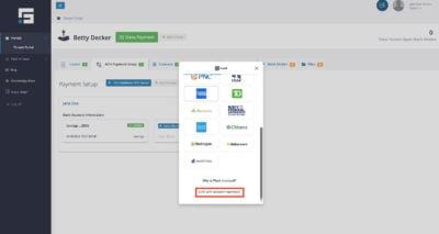 You can also link your bank account using your account number