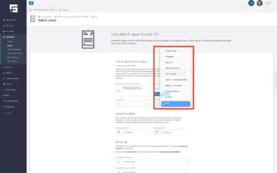 Creating a draft lease in STRATAFOLIO with Lease Status set to Draft