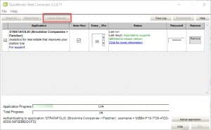 Update Selected Accounts in Web Connector