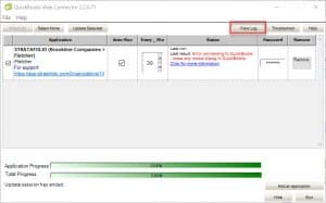 View Error Log in Web Connector