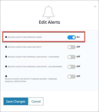 Set up your expiring lease alerts on STRATAFOLIO