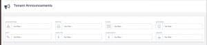 Tenant Announcements Filters