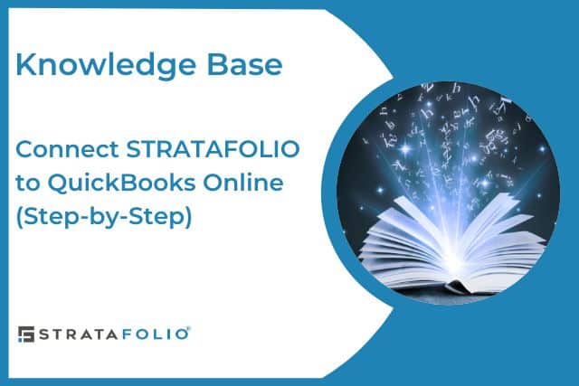 Connect STRATAFOLIO to QuickBooks Online (Step-by-Step)