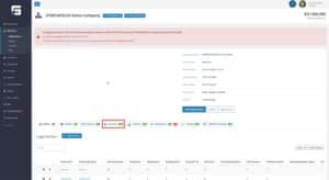 Clicking the Contacts tab shows all contacts within an organization
