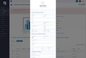 The Add A Contact form