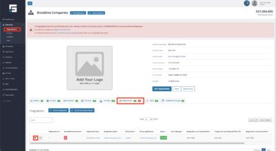Select the Organization detail view then the Integrations tab and finally the i icon next to the Integration you will be mapping accounts for