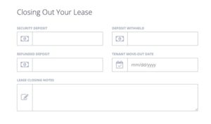 Closing up a lease