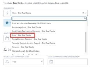 Lease Income Item
