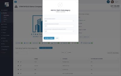 A pop up will appear after clicking the Add An OpEx Subcategory button