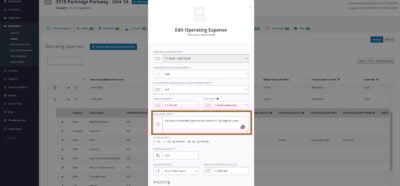 Utilize the OpEx detail notes in the form to edit the subcategory