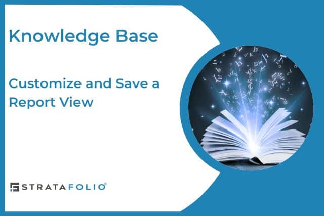 Customize and Save a Report View