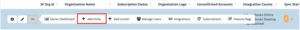 Selecting the Add Entity button from the Organization record