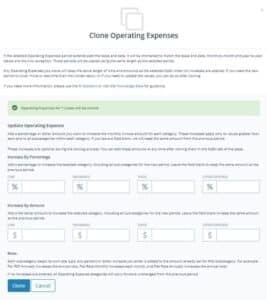Clone OpEx form where OpEx amounts can be updated