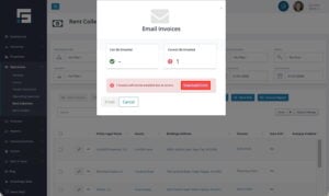 An error will show if any of the contacts cannot be emailed