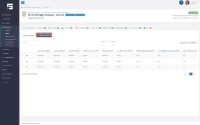 There is a button to add a lease rate on the Lease Rate tab found in the Lease Detail view