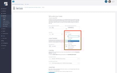 There is a dropdown on the Edit a Lease form where you can change the status of the lease