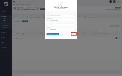There is an option to delete files on the form that opens when you click on the pencil icon beside lease files