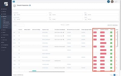 STRATAFOLIO has visual alerts for insurance requirements