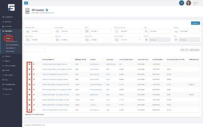 Finalize security deposits by going to the Lease Detail Page from the Leases Index Page