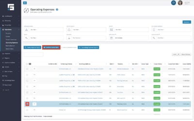 On the Operating Expenses Index Page, select the checkbox beside the lease before clicking on the Confirm Lease OpEx button