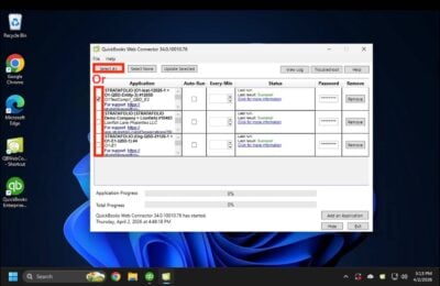 Choose Select All or select the checkbox next to the integration you are syncing